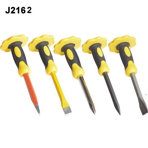 J2162 high quality cold plate stone chisel with twotone color grip handle