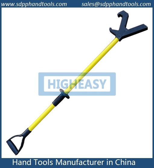 50 inch push pull pole, yellow color with black nylon V head, push pole