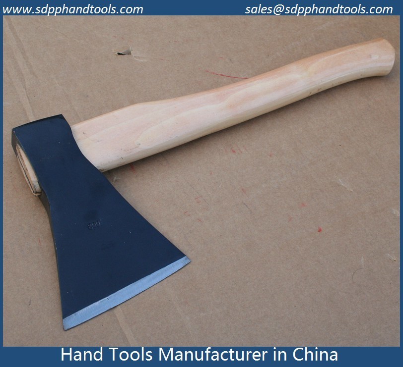 Russian axes with short wood handle, high quality axes head with