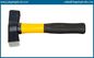 Stoning hammer,TPR handle,fiber glass handle,Yellow black color handle stone hammer