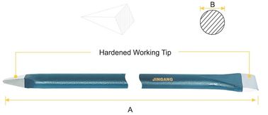 Crow Bar - Round Shank, Chisel Point & Diamond Point