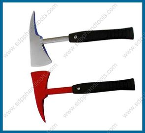 chrome plated pick head axe with insulate rubber handle, insulate fire fighting axe