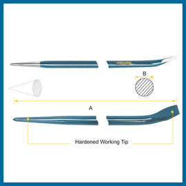 Crowbars round handle, chisel and pencil point, forged high carbon steel heat treatment, china high quality crow bars