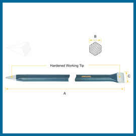 HEXAGONAL crow bar, chisel point and pencil point, straight crowbar 60 inch, 14LB