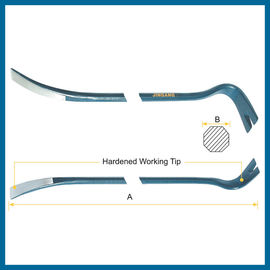 W03 WRECKING-BAR pry bar-OCTAGONAL shank, claw and chisel point,