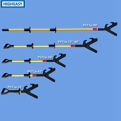 heavy duty push pull rod push pole safety tools with D handles heavy nylon tooling head, length 42" 50" 72" 90"