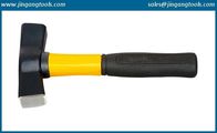 Stoning hammer,TPR handle,fiber glass handle,Yellow black color handle stone hammer