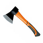 A613 axe with plastic coated with rubber grip handle, 45# carbon steel forged axe head with fiber glass handle