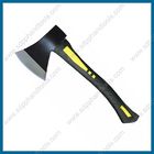 hatchet with fiber handle plastic coated rubber grip handle,  fiberglass handle axe, single bit hatchet