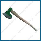 broad axes with ash wood handle, 45# carbon steel forged axes head, heat treatment, polishing and painting axe head