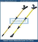 72 inch push pole with black D grip yellow fiber handle, heavy nylon head push pull pole