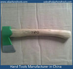 oak wood maire jersey axes hatchet china supplier competitive price, green color jersey axes head with wooden handle