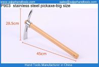 Stainless steel pickaxe, hoe, double-headed pickaxe, mountain climbing pickaxe with wooden handle