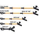 fiberglass pull push pole with D grip, nylon V end, various colors pull push pole, push pull stick from China factory