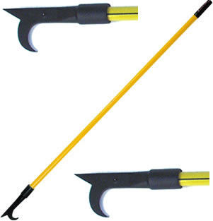 pike poles with fiberglass handle, standard hook