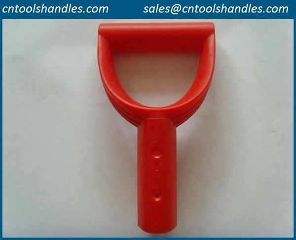 spade D grip handle, red color D shovel handle