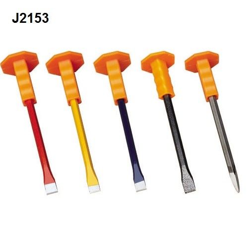 J2153 stone chisel/cold chisel with rubber handle