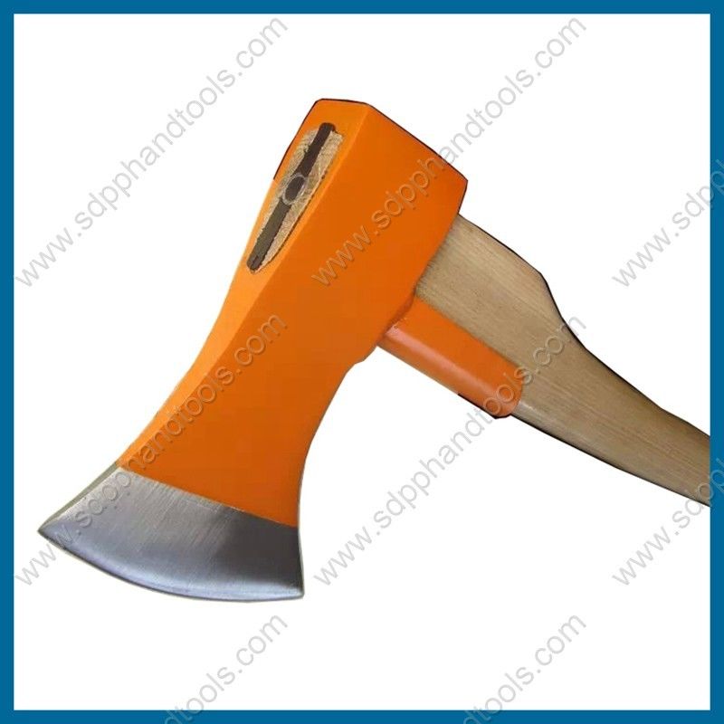 Axes with Collar Guard wood handle, orange color, GS cercificate camping axes