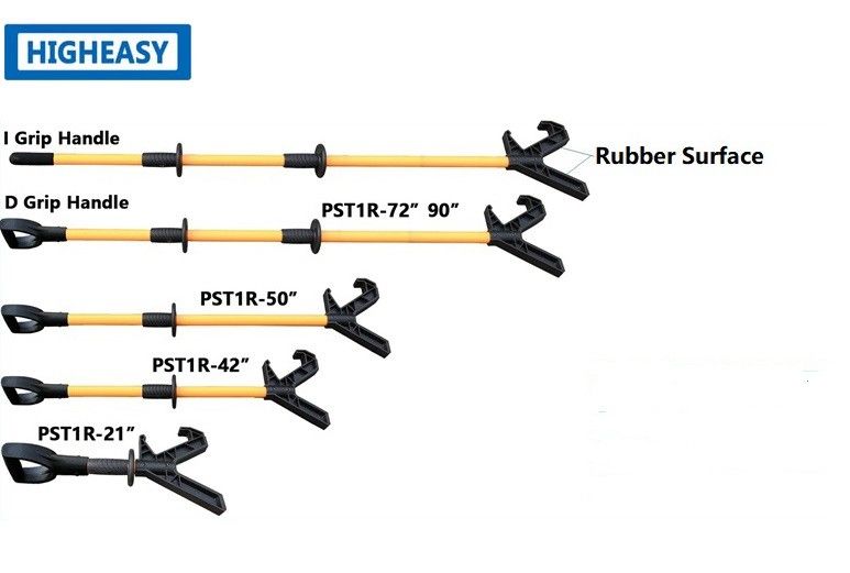 High Strength Insulated Push Pull Pole With D Grip Handle, VC Rubber Surface Head-Higheasy push pole, PST1R push pole
