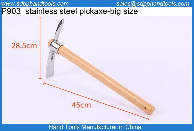 P903 Stainless steel pickaxe hoe, stainless steel chisel axe hoe
