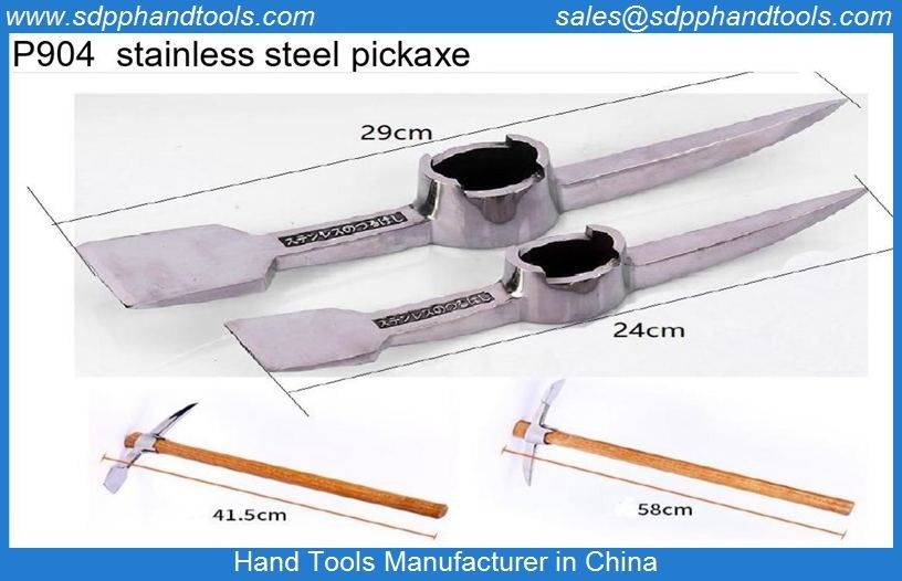 P904 Stainless steel pickaxe hoe, stainless steel chisel axe hoe
