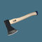 A613 axe with hickory wood handle, forged axe head, hickory axe handle