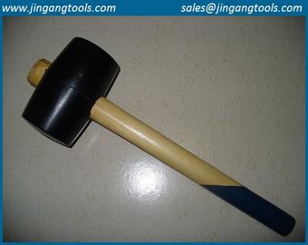 rubber mallet wooden handle,black head