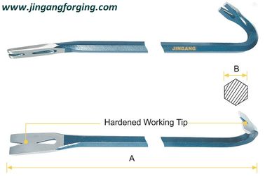 Wrecking Bar - Hex Shank with Gooseneck & Notch