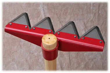 forest fire rake with 60" hardwood handle, 4 teeth fire rake, fire fighting rake