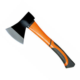 A613 axe with plastic coated with rubber grip handle, 45# carbon steel forged axe head with fiber glass handle