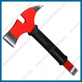 mutil-purpose fireman's insulated waist axe with black rubber cover, chrome plated axe, fire fighting hatchet