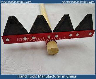 wildfire rake-forest fire tool, 4 teeth rake with 60" ash wood handle, China manufacturer high quality