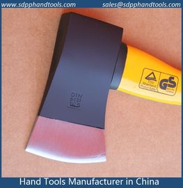 sharp bit felling axe head for wood working, flat head axe with fiber glass handle, single bit axes