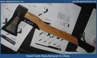 Splitting axe used in wood splitting to split with the grain of the wood, Splitting axe bits are more wedge shaped