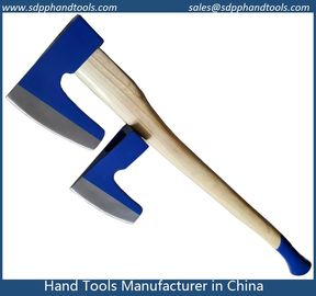 high quality steel forged bearded axe/hatchet with wooden handle, axes hatchets factory from China