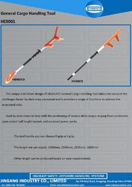 deck cargo handling tool with I grip handle, Push pull pole for cargo moving, hands free tools in oilfield safety