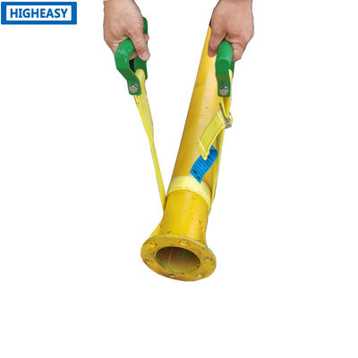 HIGHEASY manual handling aids double handle, 1.5m length, yellow black color, pipe, ironwork and tubing sections lifting